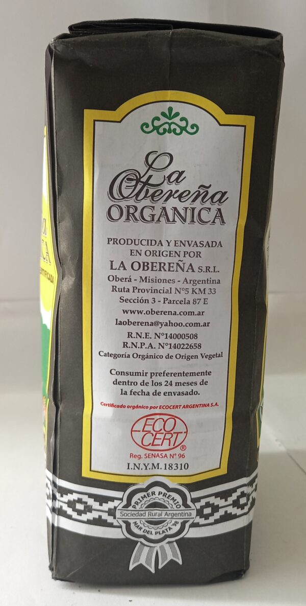 Yerba Mate La Obereña Orgánica 500g - Imagen 2