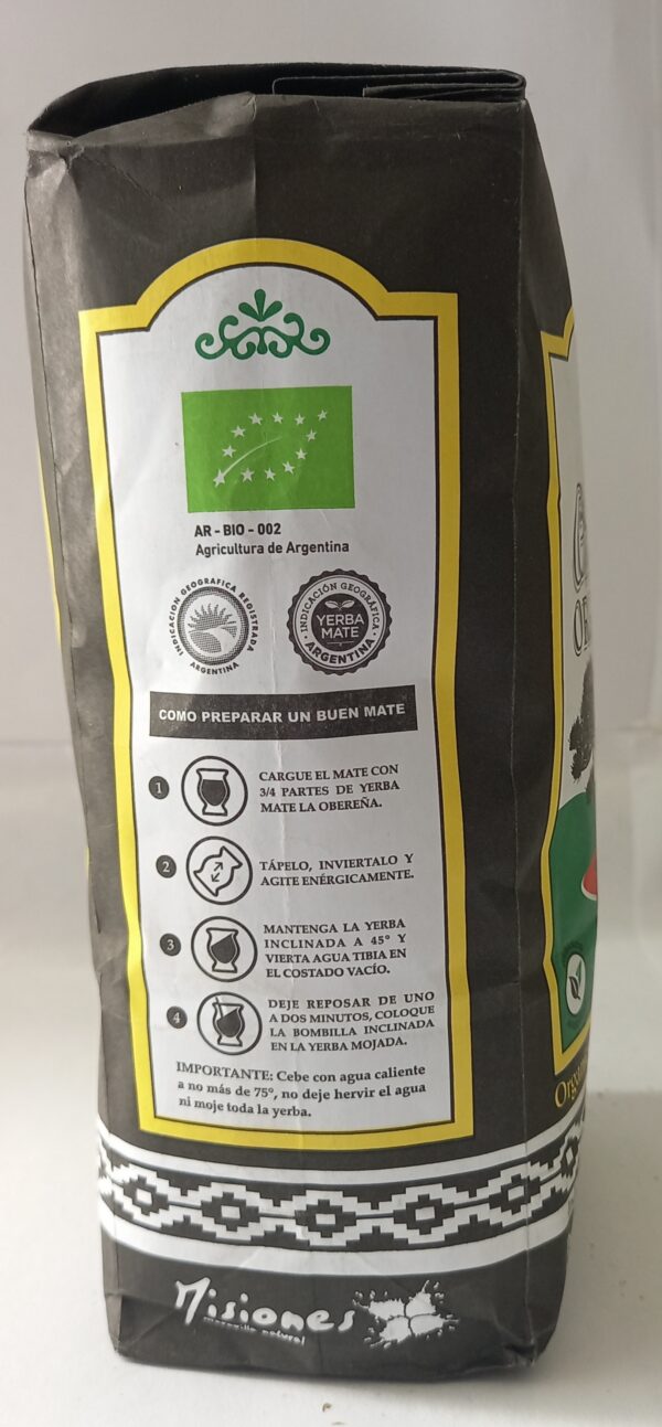 Yerba Mate La Obereña Orgánica 500g - Imagen 3