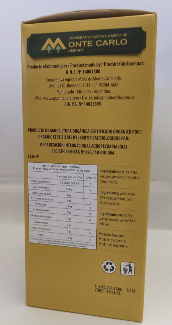 Yerba Mate Pampa Orgánica BCP 500g - Imagen 5