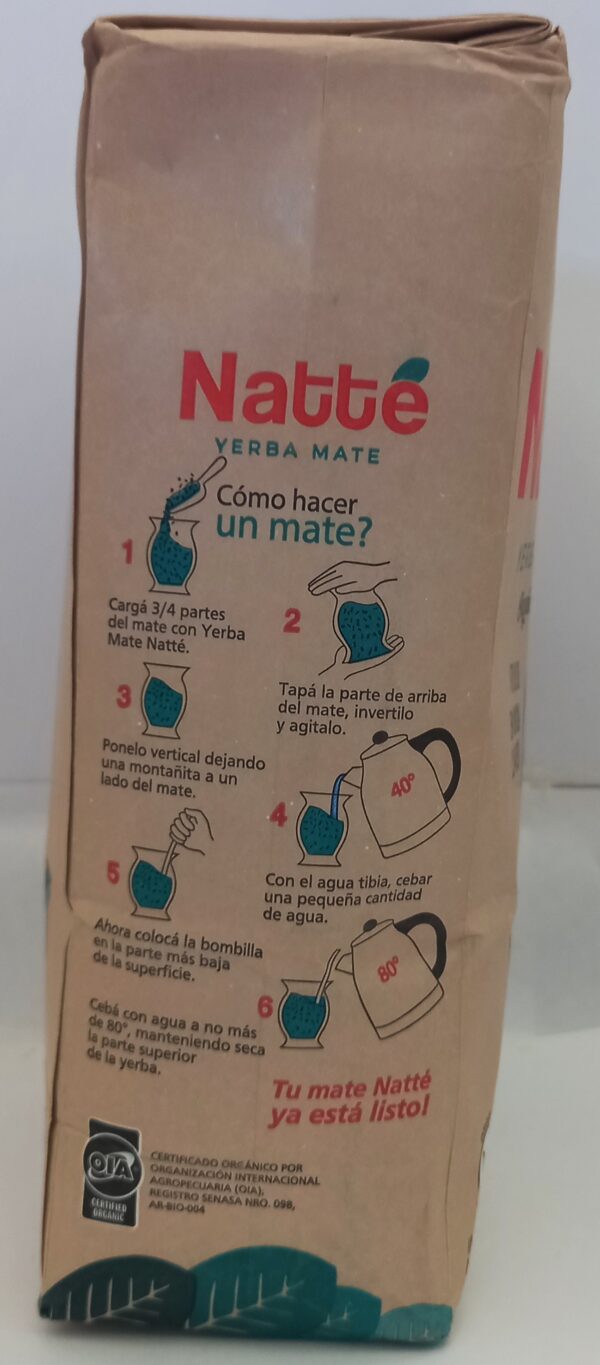 Yerba Mate Natte Orgánica 500g - Imagen 2
