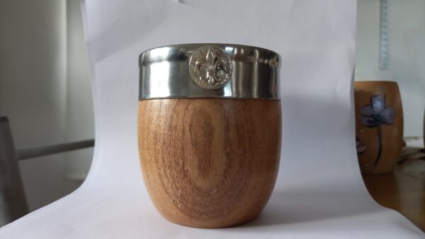 Mate de algarrobo con virola y fleje de acero inoxidable