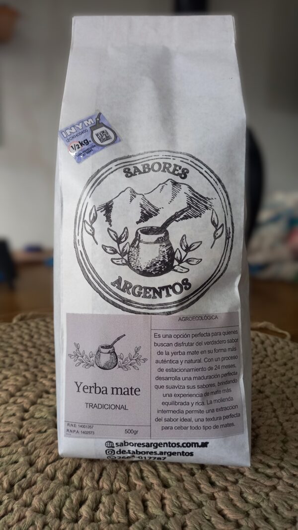 Yerba Mate Sabores Argentos Tradicional Agroecológica 500g