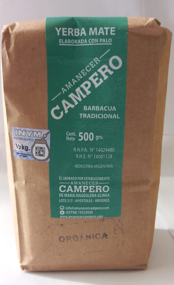 Yerba Mate Amanecer Campero Barbacuá (ahumada) 500 g