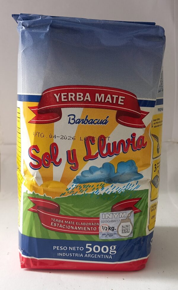 Yerba Mate Sol y Lluvia Barbacuá Agroecológica 500g