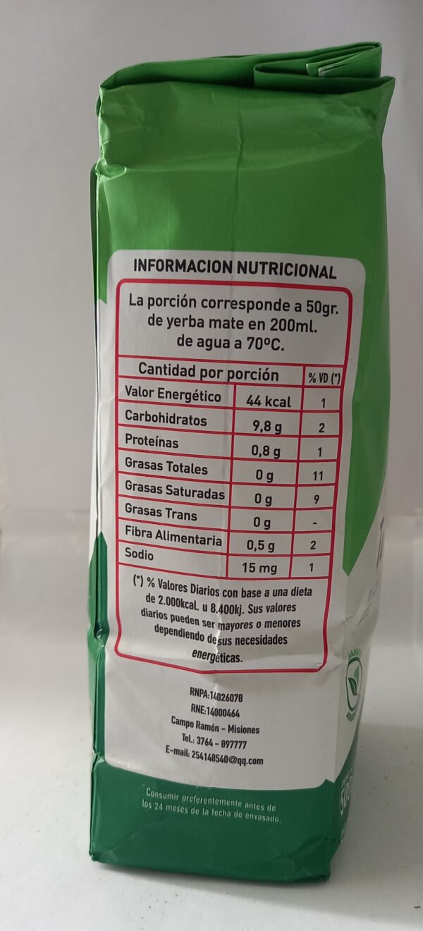 Yerba Mate Taihang Orgánica 500g - Imagen 2